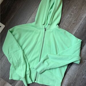 NEVER WORN Threshold Mint Green Cropped Zip-Up Hoodie